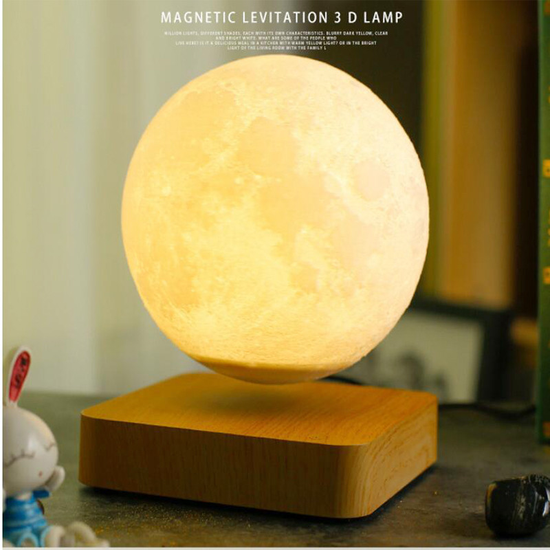 Night Light Levitating Moon Lamp Touch Magnetic Levitation Table Floating Lamp For Bedroom Decor  Ne