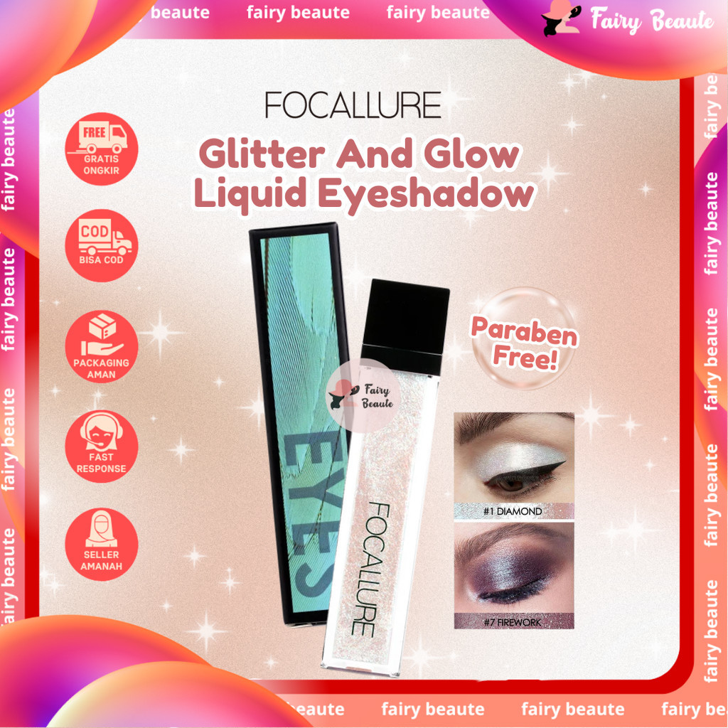 Focallure Glitter And Glow Liquid Eyeshadow Focallure Eyeshadow Cair Focallure Glitter