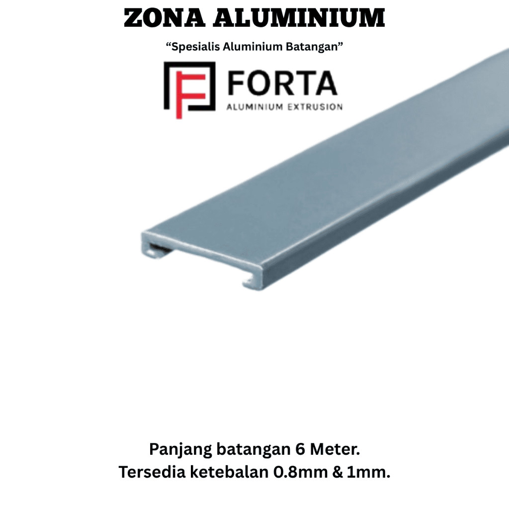 FORTA Aluminium Batangan Ornamen untuk List Kaca