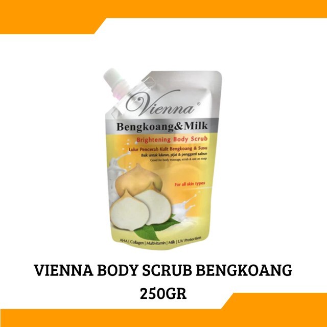 Vienna Body Scrub Bengkoang Milk 250gr Pouch