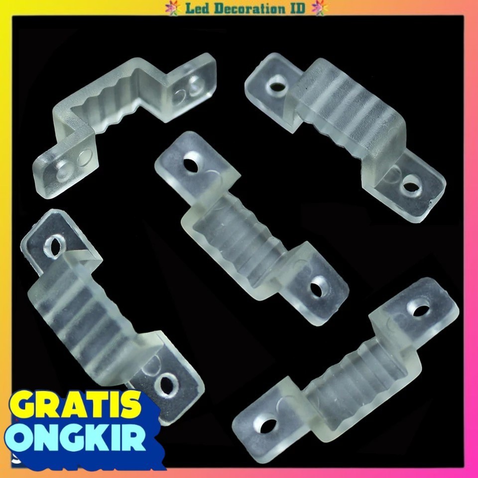 KLEM LED STRIP TRANSPARAN / KLEM LAMPU LED STRIP BENING