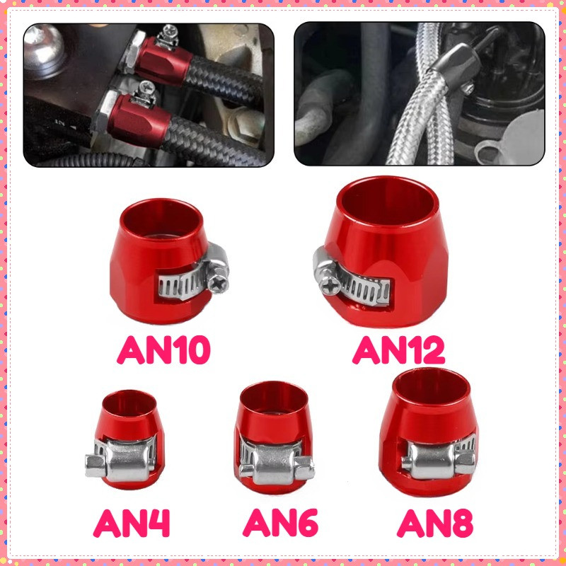 Oli Klip Selang Bensin Hose Clamp Bahan Aluminum Untuk Mobil/Klem Selang Bensin An4 / An6 / An8 / An