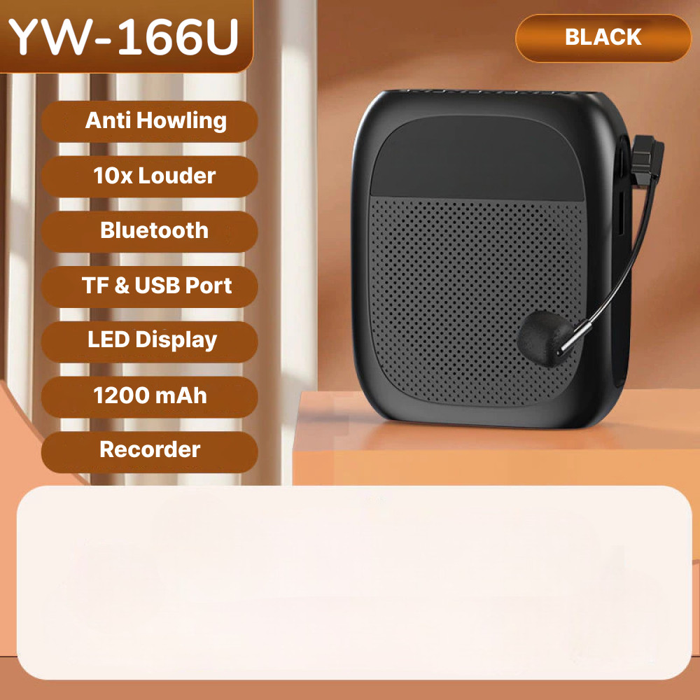 AShop Speaker Pinggang Bluetooth Voice Amplifier LED with Display