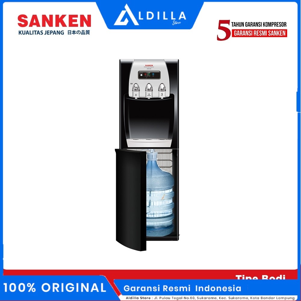 Sanken Dispenser Galon Bawah HWD-C505M Dispenser Bottom Kompresor