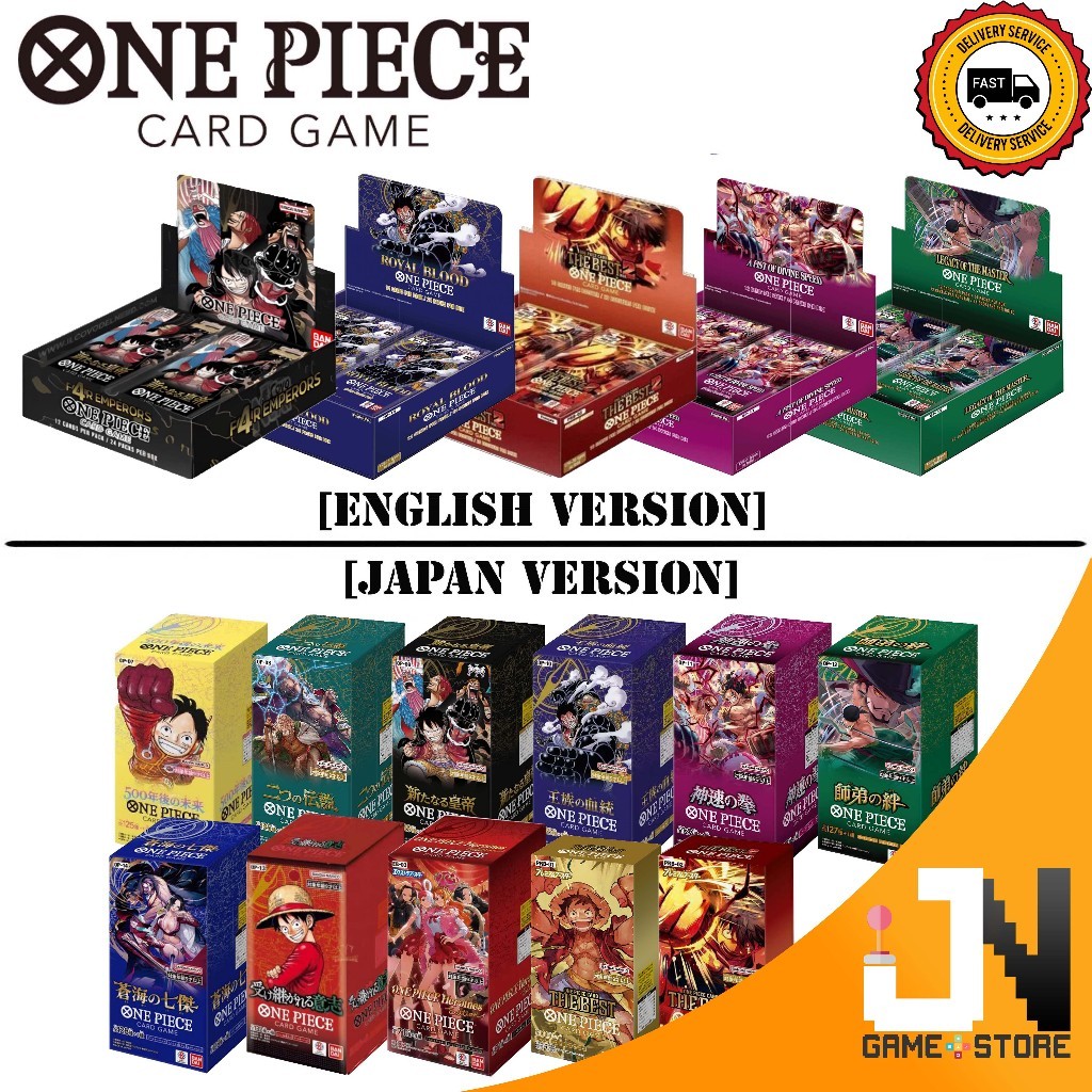 Buy One Get One One Piece Tcg Booster Box (24 Pack) Op-14 / Eb-03 / Op-13 / Prb-02 / Op-12 /
