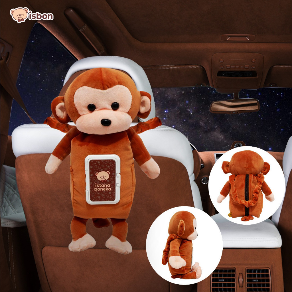 Tempat Tissue 4 in 1 SERBAGUNA TEMPAT TISSUE MONKEY  ISTANA BONEKA