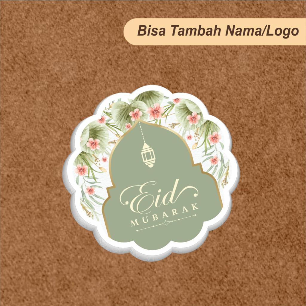 stiker toples kue kering tema lebaran (isi 56 stiker) design bunga 2