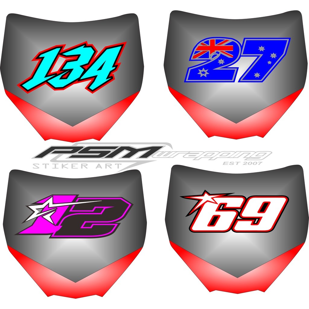 Stiker Motor Nomor  winshield r15,Crf.Klx dll sticker cutting custom