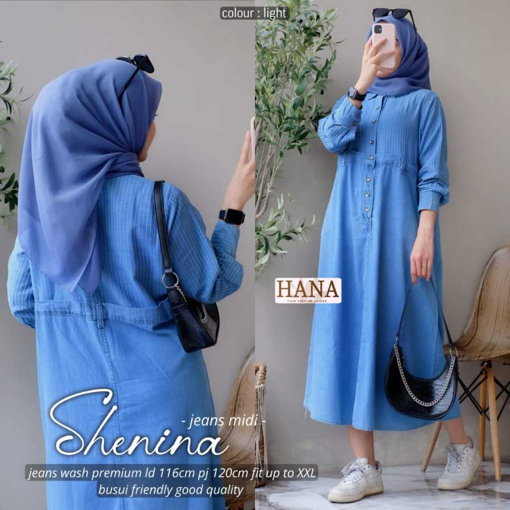 2011   SHENINA JEANS MIDI DRESS by hANA FASHION  // ONESTUFF