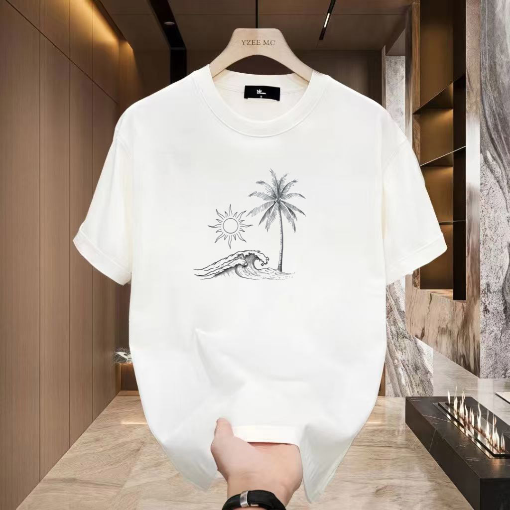 CODT Shirt Pria baju kaos pria kaos cowok kaos branded musim panas katun baru versi Korea baju pria 