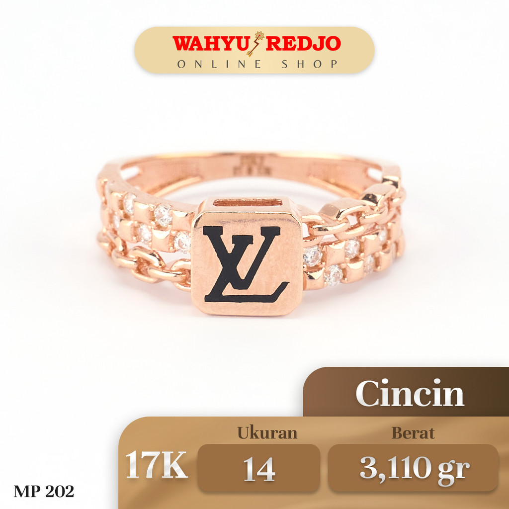 Cincin Emas Rose Gold Kadar 17K Wahyu Redjo CC-17K-28129817-PMR