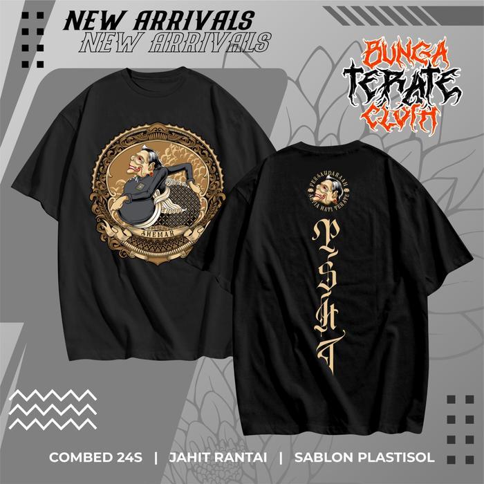 (COD) KAOS PSHT SEMAR TERBARU TSHIRT SEMAR NUSANTARA JAWA | BUNGATERATECLOTH - HITAM, M
