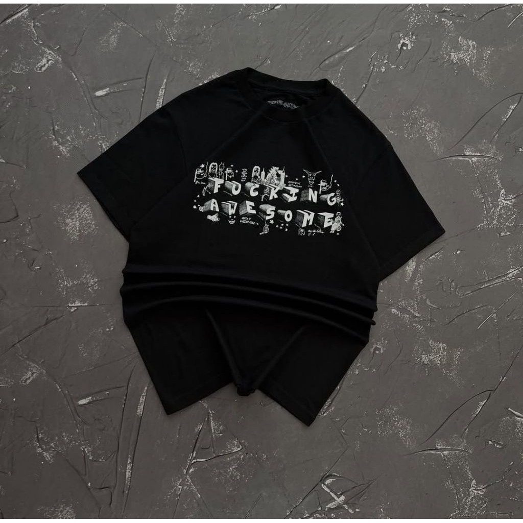 Musik Hip Hop Kaos Pria Impor Fuckingawsome Atasan