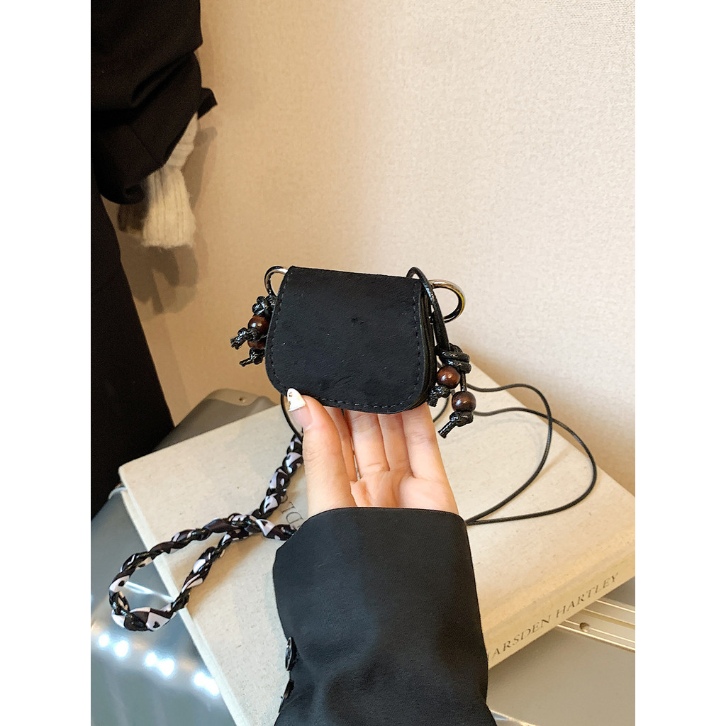 Tas Selempang Warna Kopi Mewah untuk Wanita Tas Mini Kecil Tas Dekoratif Wanita Tas Pinggang