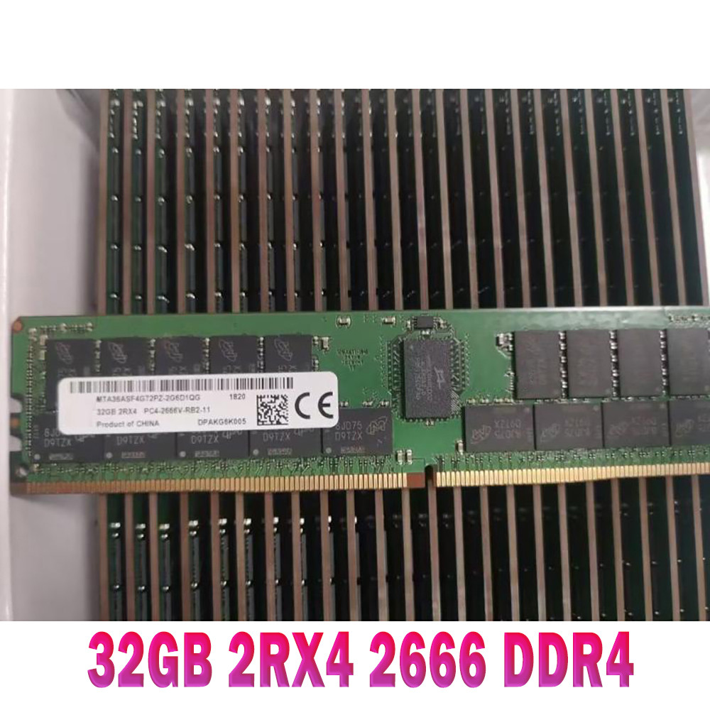 1PCS 32G PC4-2666V  Memory MTA36ASF4G72PZ-2G6D1QG 32GB 2RX4 2666 DDR4