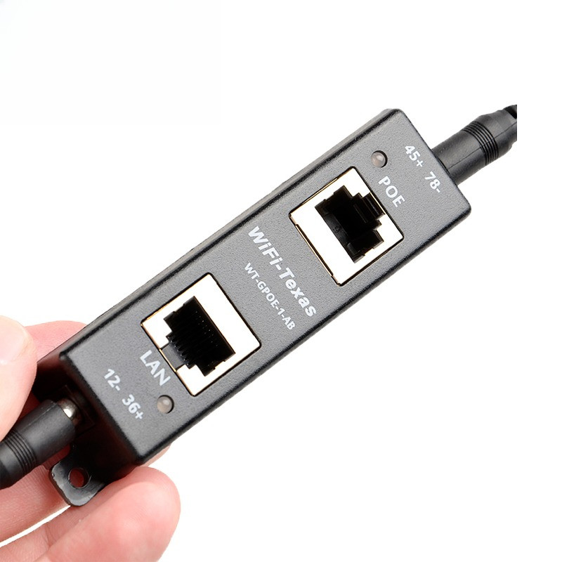 Single Port Gigabit Passive PoE Injector Power 45W With LED Incation 24V 48V 4pairs Working For IP C