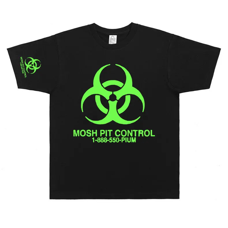 Pakaian jalanan Kemeja Kontrol Mosh Pit Homixide Gang Playboi Carti Opium Merchandise Tshirt HXG Kao