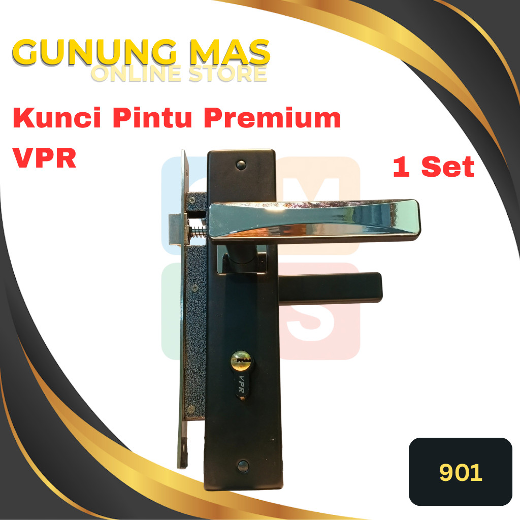 VPR Kunci Pintu Premium 901 Komplit Set // Handle Pintu Komplit // Gagang Kunci Pintu // Premium Doo