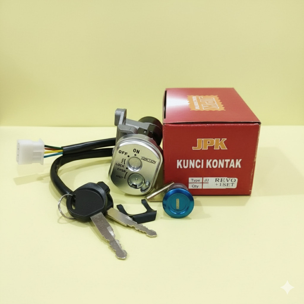 Kunci Kontak JPK Revo Lama 1 Set + Kunci Jok – Set Kunci Kontak Motor Honda Revo Lama Lengkap