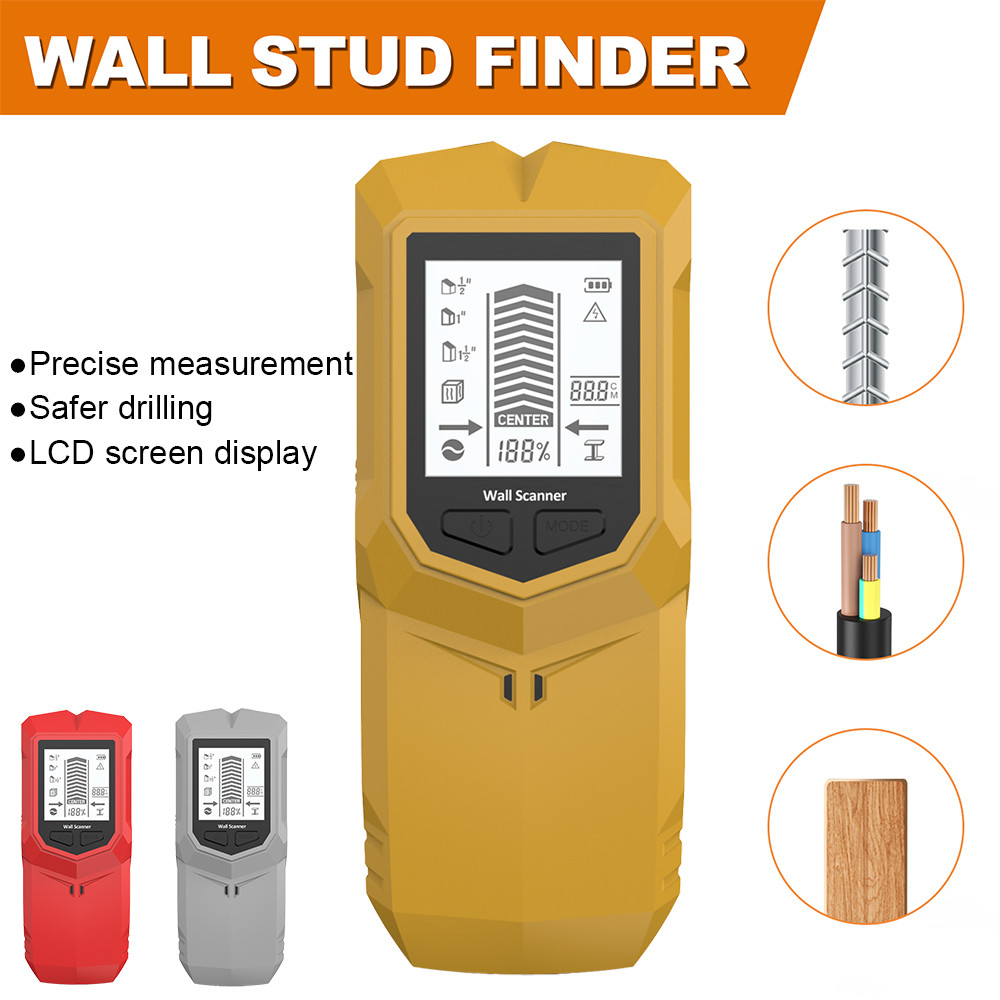 Multifunctional 6 in 1 Metal Detector HW-910 Wall Floor Scanner Finder Wood Stud AC Wire Metal Depth