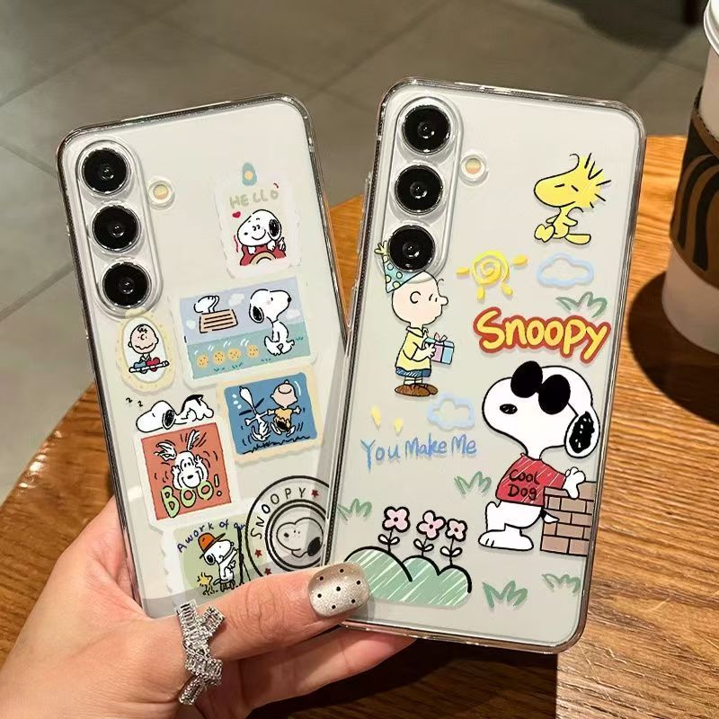 COD Phone case for Samsung  A03 A05 A10 A11 A12 A14 A15 A33 A25 A32 A35 A50 A52 A55 A72 Pola Snoopy 