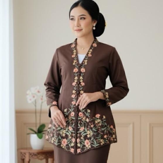 Promo KEBAYA ENCIM MOTIF MELATI - Magenta, XlOri