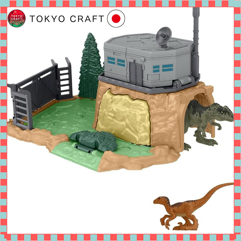 Mattel Jurassic World New Dominion Mini Figure Playset - Dino Rampage Gigantosaurus & Mosasaurus