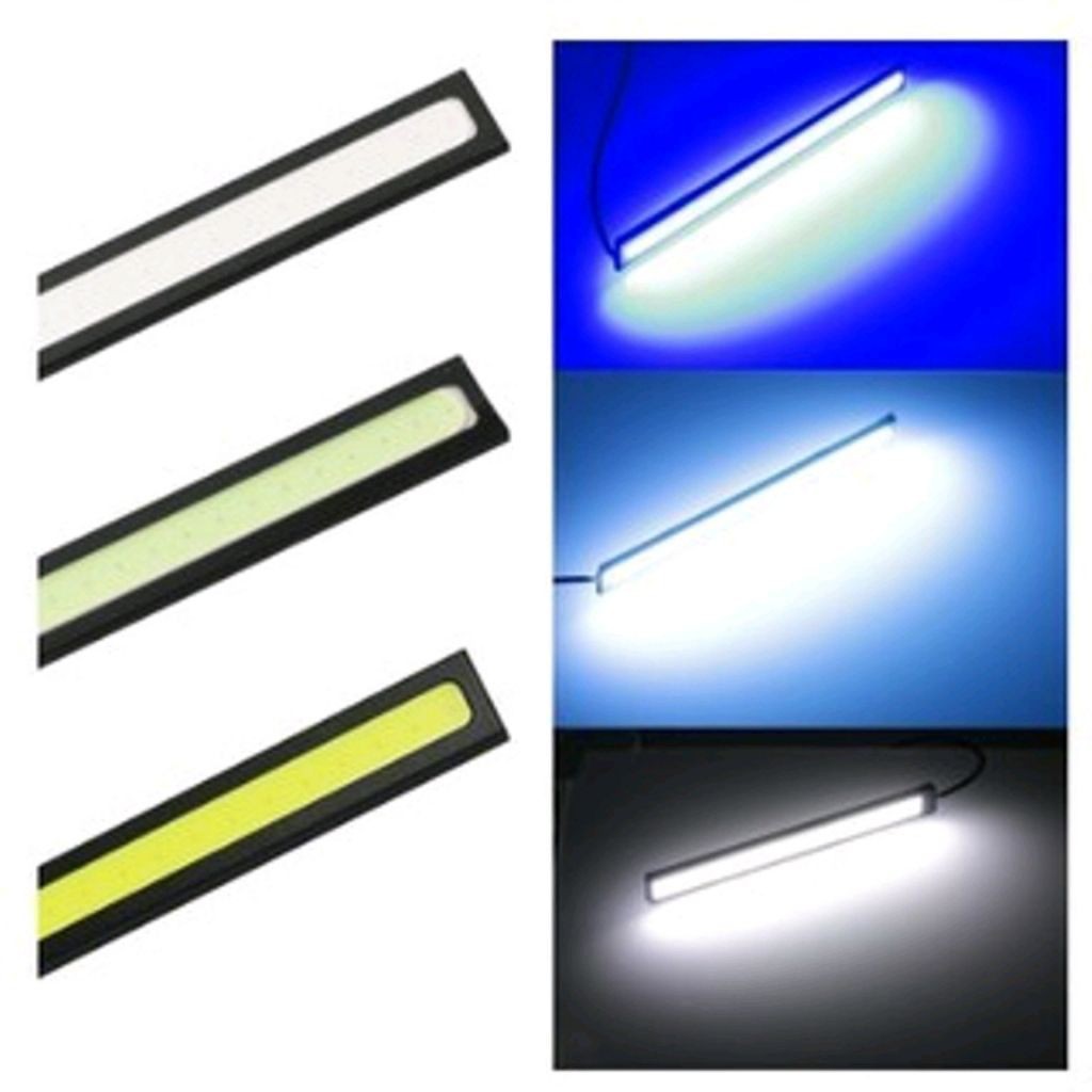LED 17CM PANJANG MOTOR MOBIL BIRU PUTIH MERAH lampu drl led cob plasma