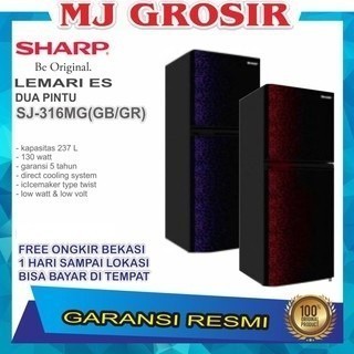 KULKAS SHARP SJ 316 MG LEMARI ES 2 PINTU SJ316MG SJ 316MG