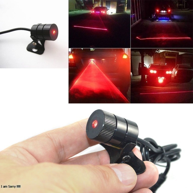 (8F) LAMPU LED LASER BELAKANG MOTOR MOBIL foglamp rear fog light safety
