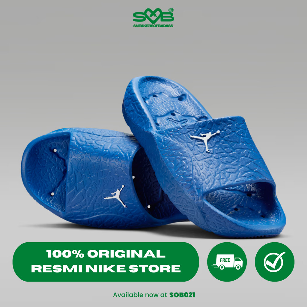 Sepatu Sandal Nike Jordan Franchise Shower Slide True Blue/White - HQ2163-400