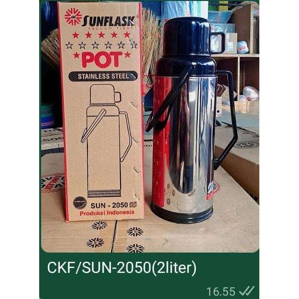 Termos Air Panas Stainless Pencet Sunflask / Termos Air Panas Tuang