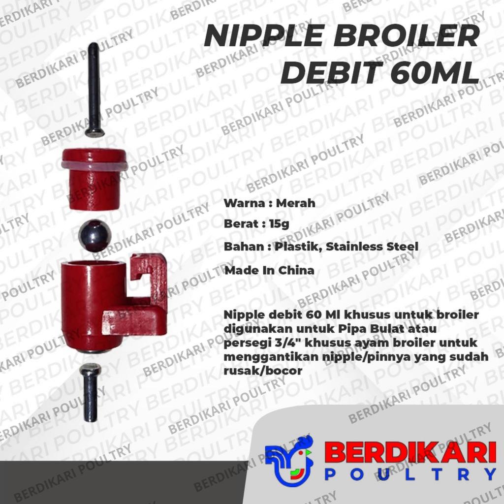 500 Pcs Head Nipple 60 ml - Kapsul Nipple - Nipple Broiler J Lock - A9 - Nipple - Nipel - Napel - Ni