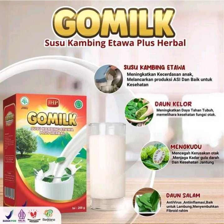 GOMILK JHP Susu Kambing Etawa Plus Herbal Atasi Nyeri Tulang Sendi Lutut Rematik Asam Urat Kolestero