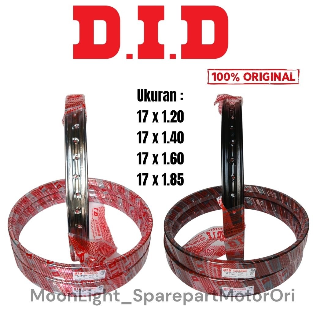 ANONNIA.ID VELG RING RIM 17 SUPRA GRAND SMASH VEGA DID 120-17 140-17 160-17 185-17 CHROME HITAM PELE