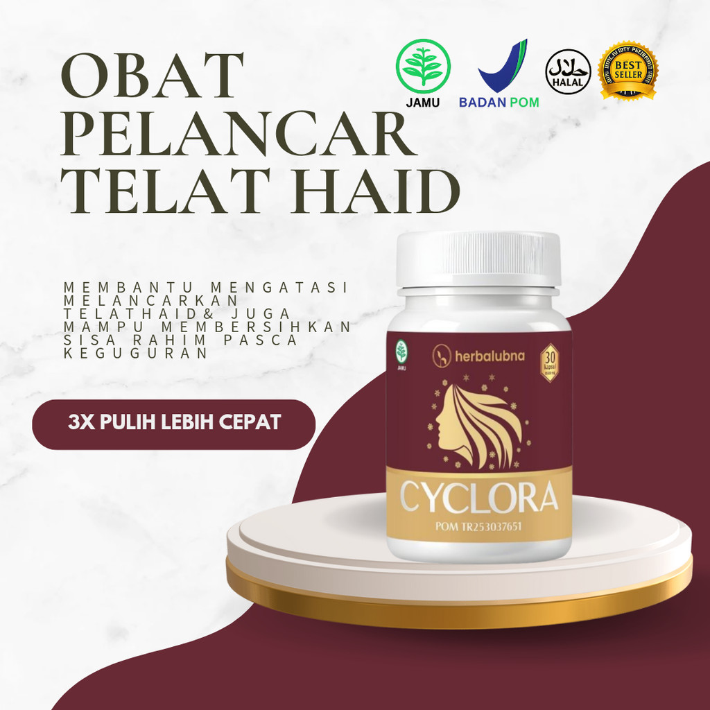 Herbalubna Cyclora Kapsul Manjakani - Pelancar Haed - Keputihan - Pereda Nyeri Terbaik & Terpercaya