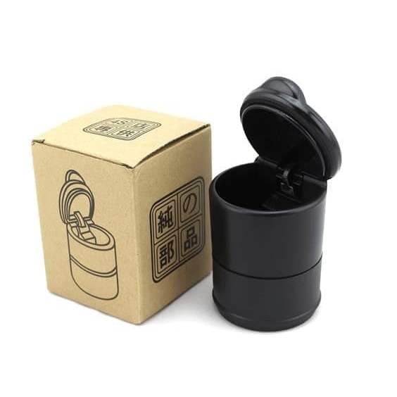 Asbak Mobil LED Car Storage Organizer Tempat Sampah Mobil Asbak Portable Hitam bisa untuk Koin Car Ashtray Cup Asbak Mobil