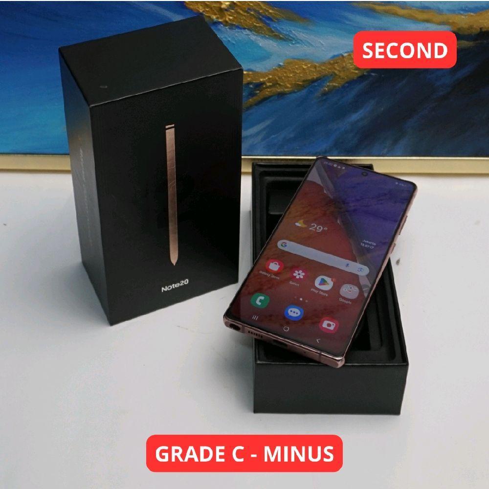 SAMSUNG NOTE 20 8/256 GB GRADE C - MINUS HP SECOND ORIGINAL SINAR MUTIARA CELL