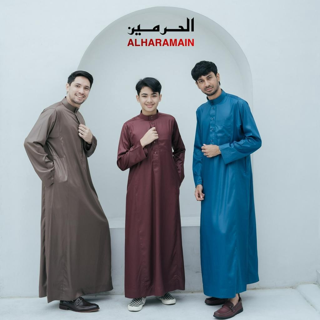 ALHARAMAIN VIET POLYESTER WARNA  - Jubah Gamis Pria Premium Alharamain Almakky Store