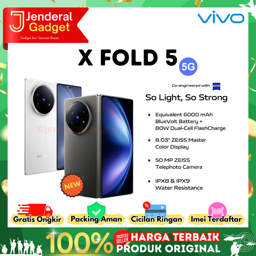 Vivo X Fold 5 5G 16/512GB NFC Garansi Resmi Indonesia