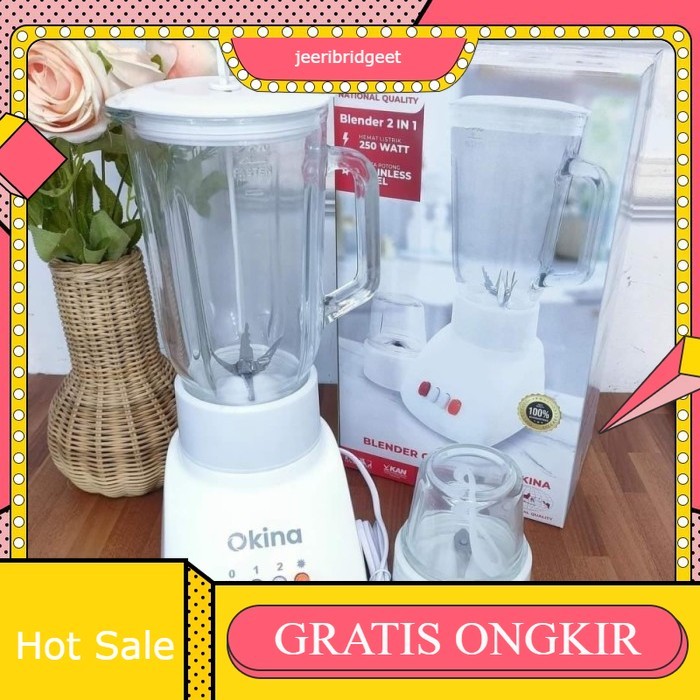 Blender National Okina 2in1/ Blender National/Blender kaca National Okina murah