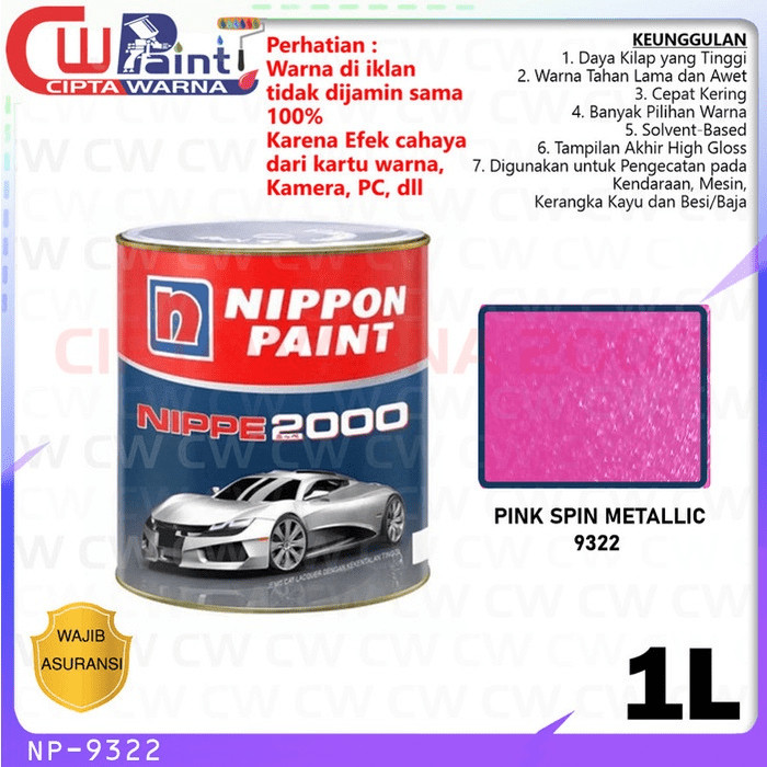 Nippon Nippe 2000 Cat Kayu Besi 1 Liter NIPSEA-Pink Spin Metallic - A3 CWS