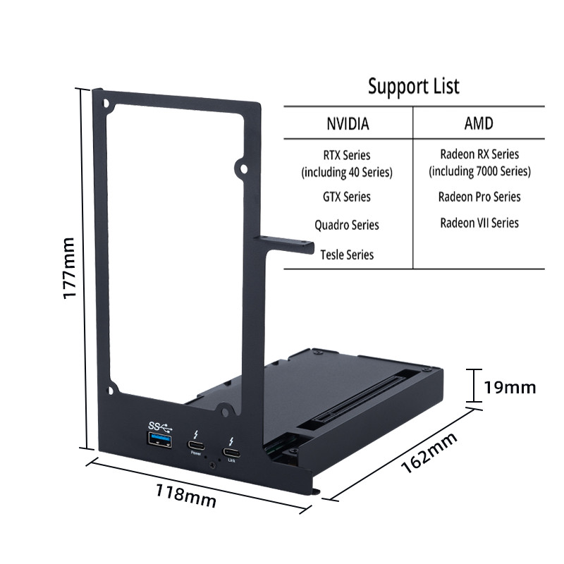40Gbps Thunderbolt compatible 34 USB4 For Laptop Notebook to External Graphic card 85W  Mini eGPU Do