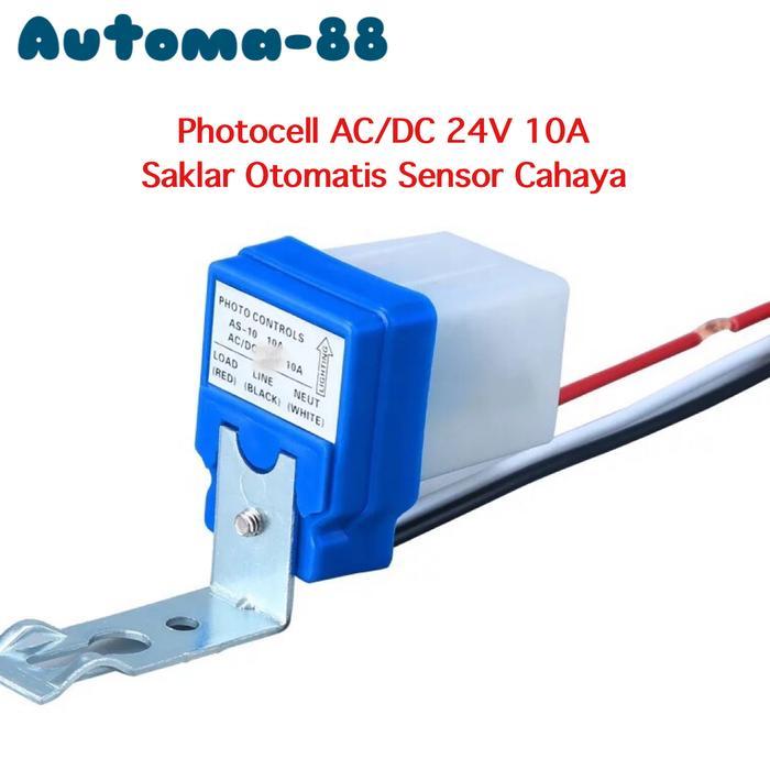 Saklar Otomatis Sensor Cahaya AC DC 24V Photocell Penerangan Jalan