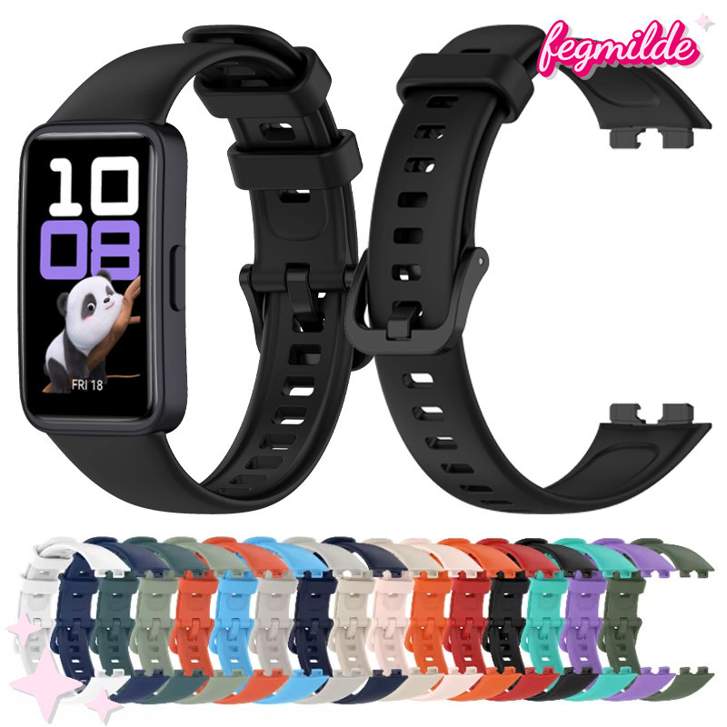 Sport Silicone Strap for Smart Watch Huawei Band 10 9 8 7 6 NFC/Honor Band 6 Polos Soft Hematacc Sil