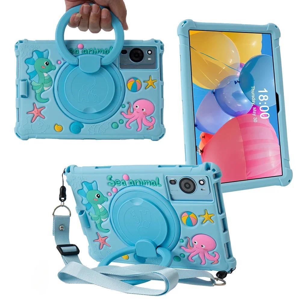 Soft Silicon Kids Case For Teclast P20 P20HD P30 P30S M40 PRO M50 360 Rotating Stand Handle Tablet C