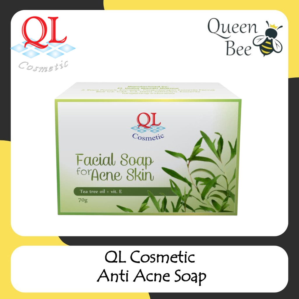 QL Cosmetic Anti Acne Soap – Sabun Muka Penghilang Jerawat 70gr