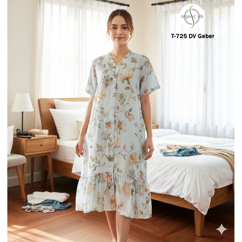 GREET NIGHT WEAR - Daster Organic Silk GREET model : T-725 / DV GEBER