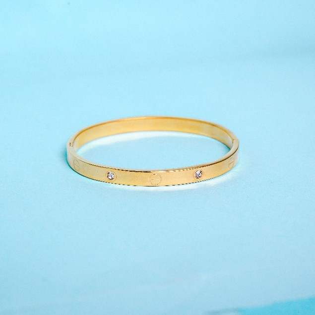 Sade Jewelry - Gelang Titanium Wanita Gold Plated 18k