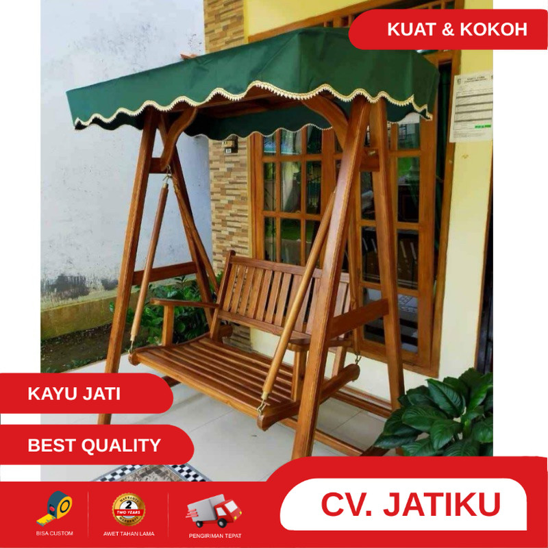 Ayunan, ayunan kayu jati, ayunan teras, ayunan taman, kursi ayunan, ayunan Taman, bandulan Kayu Jati
